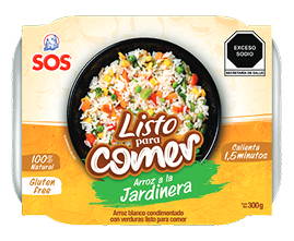 Arroz a la jardinera Listo para comer